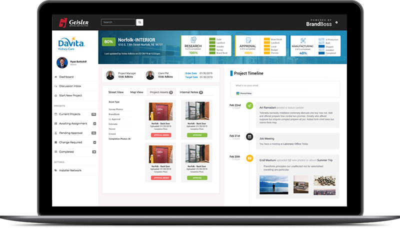 BrandBoss 2.0 Sign Project Management Dashboard